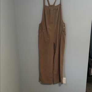 Eesome Tan Corduroy overalls